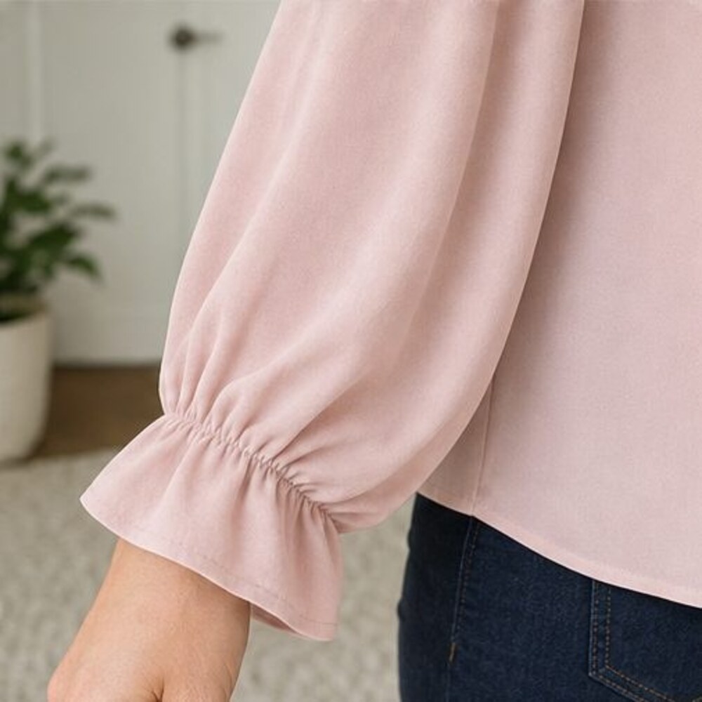 Blush Ruffle Blouse - Picture 5 of 6